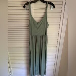 See You Monday Olive Green Maxi Dress